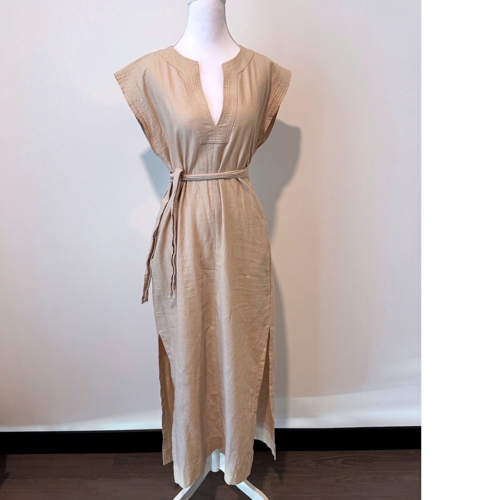 Steve Madden Belted Khaki Aeris Dress Naural Sz S